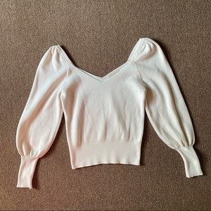 Anthropologie | Sweetheart Neckline Light Knit Sweater Top